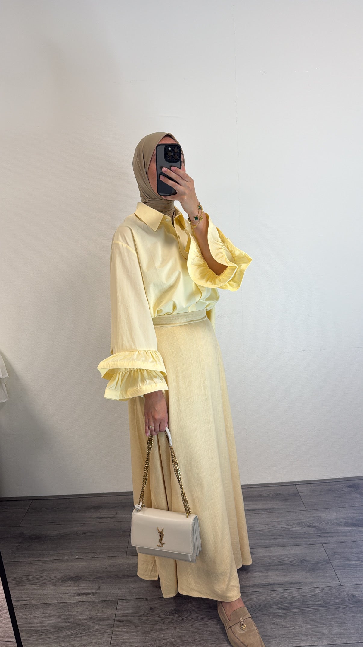 Linen Skirt - Butter Yellow
