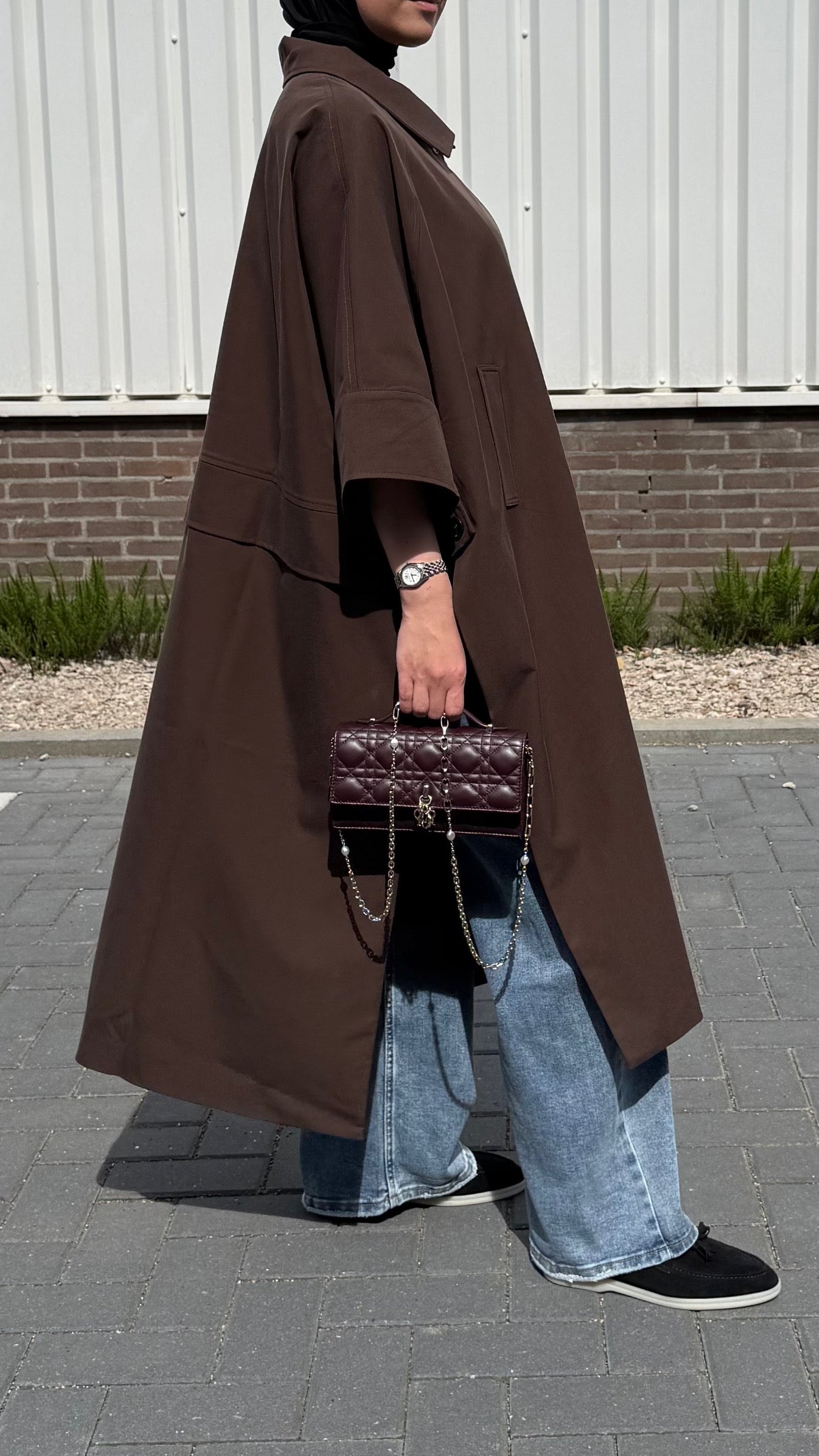 Premium Cape Trench Olivia - Brown