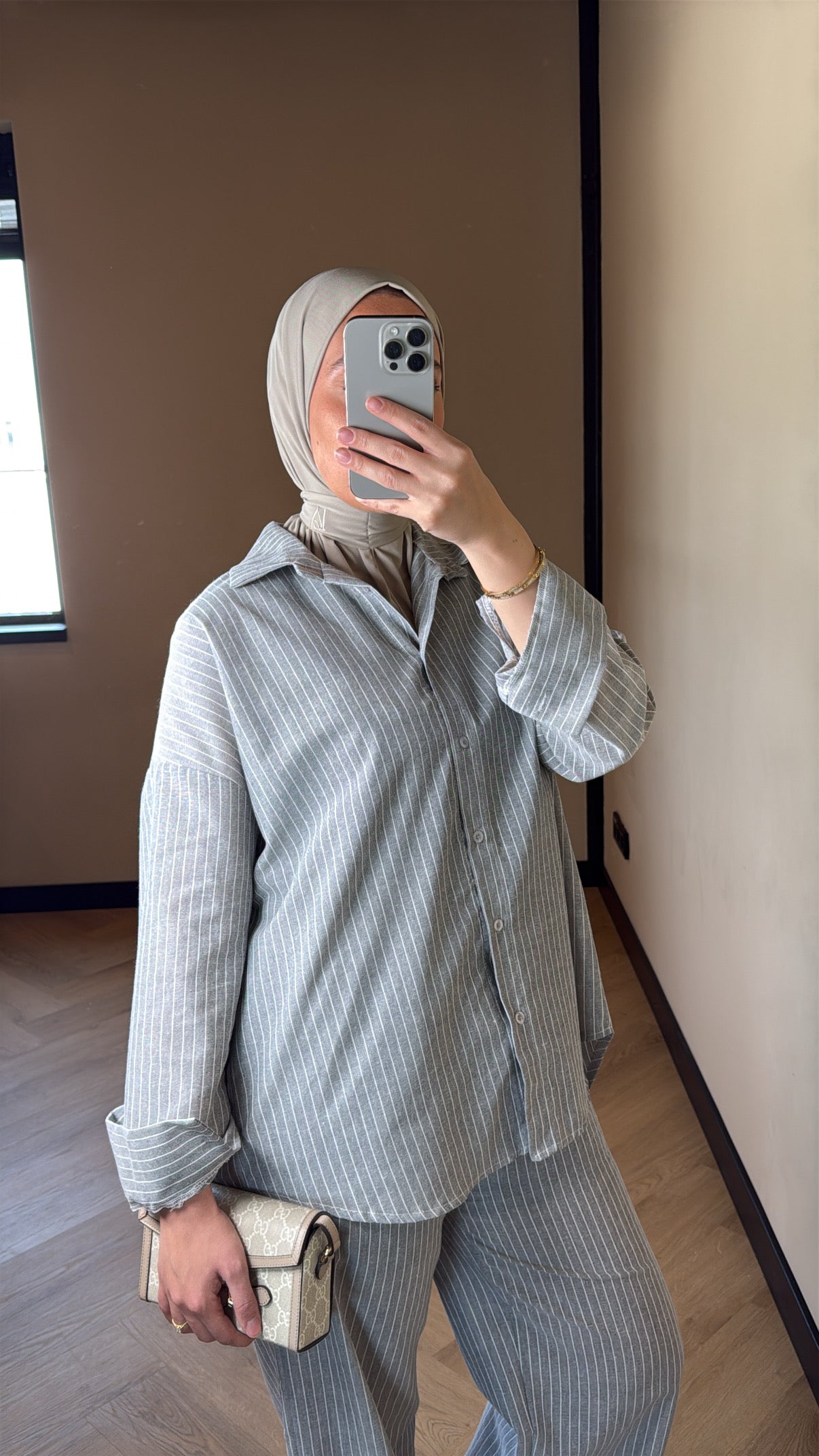 Striped Set Lina - Grey