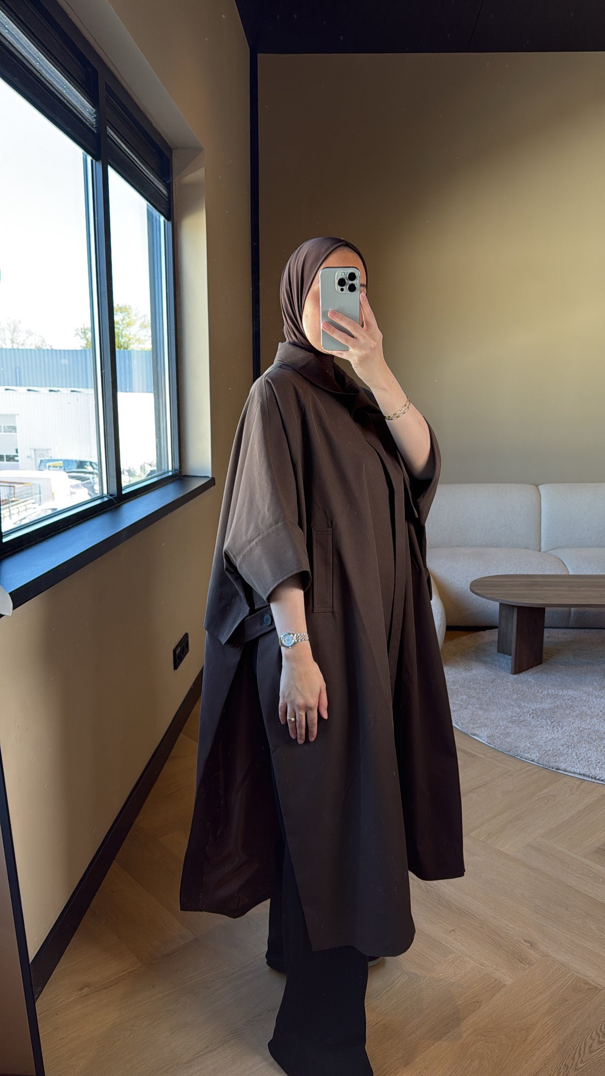 Premium Cape Trench Olivia - Brown