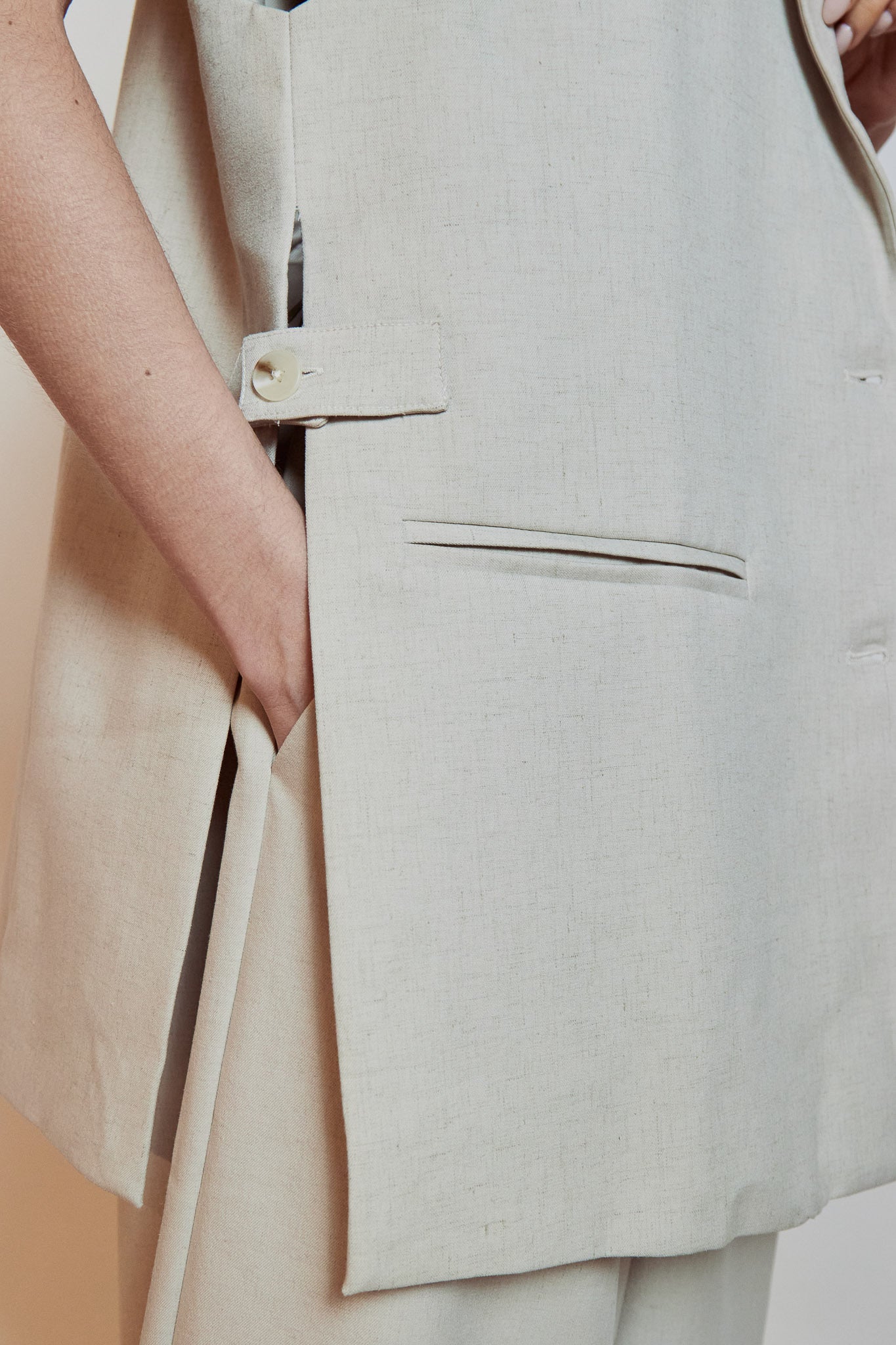 Oversized Gilet Mira - Creme