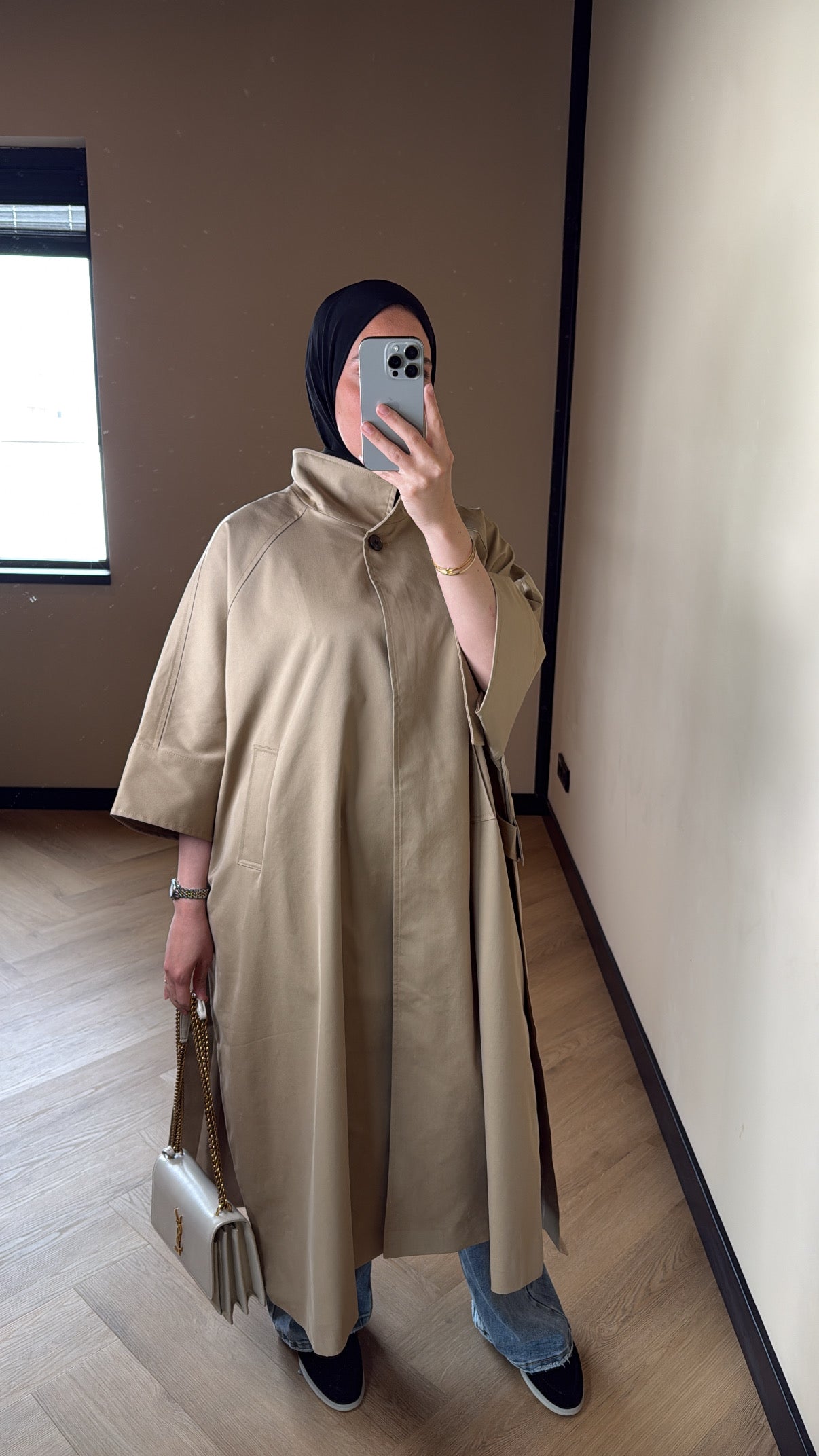 Premium Cape Trench Olivia - Camel