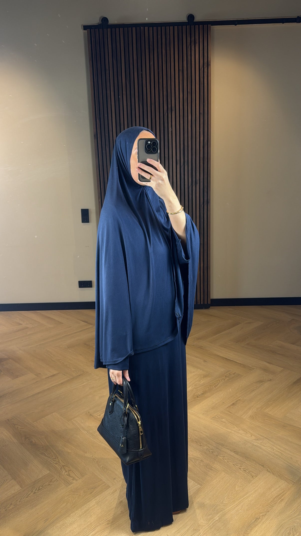 Jersey Khimar Set - Navy Blue