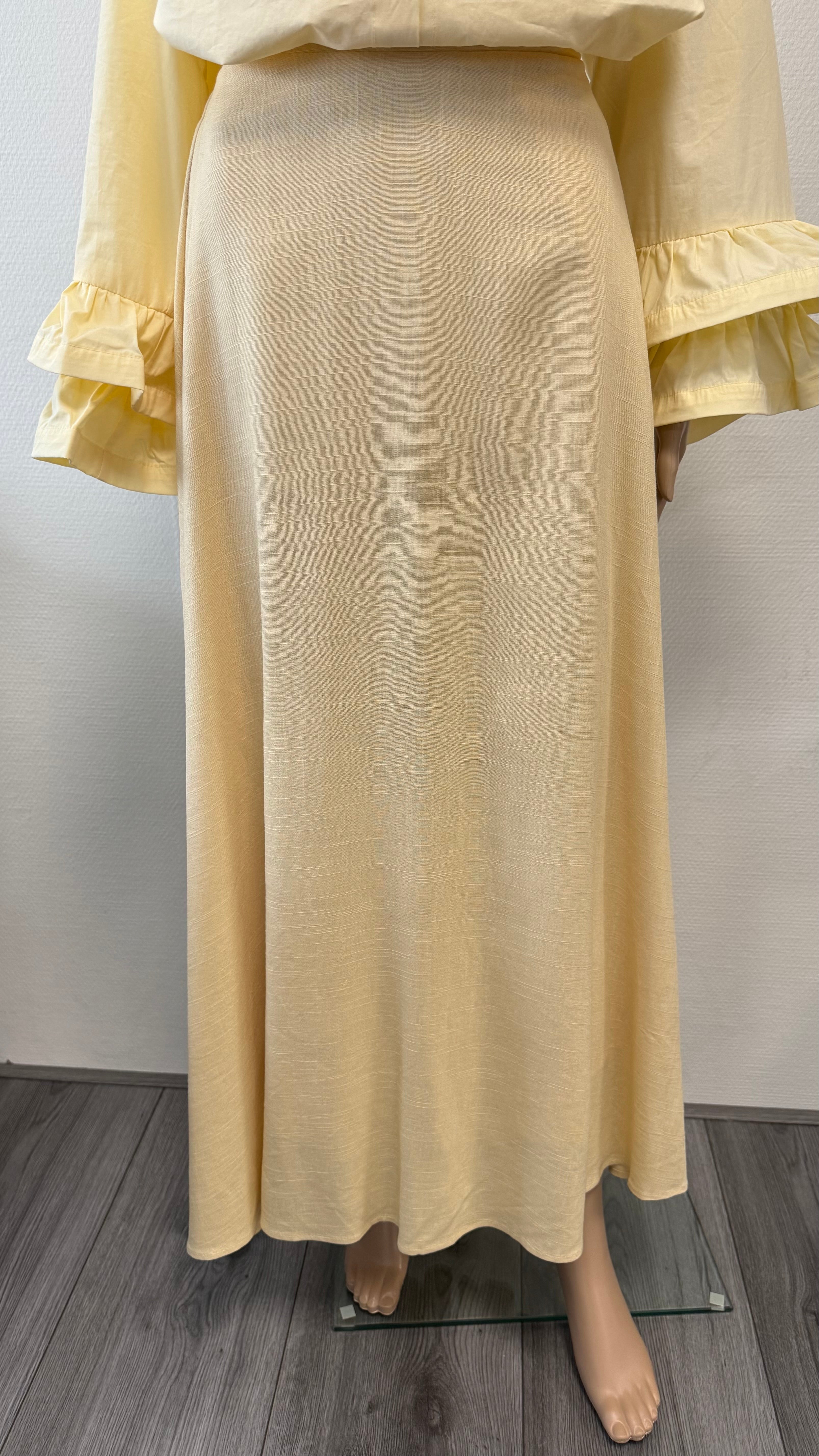 Linen Skirt - Butter Yellow