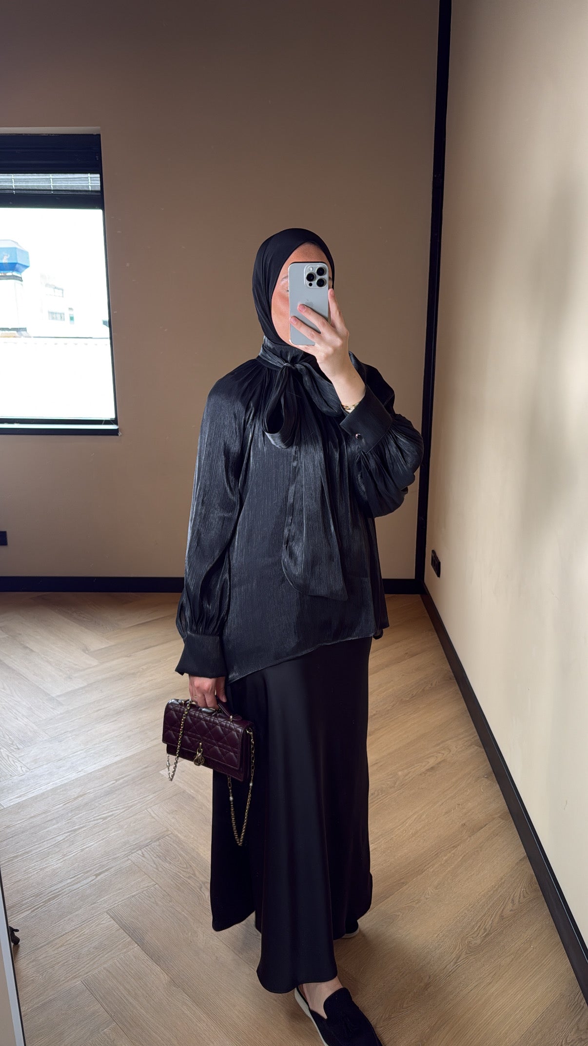 Satin Skirt - Black