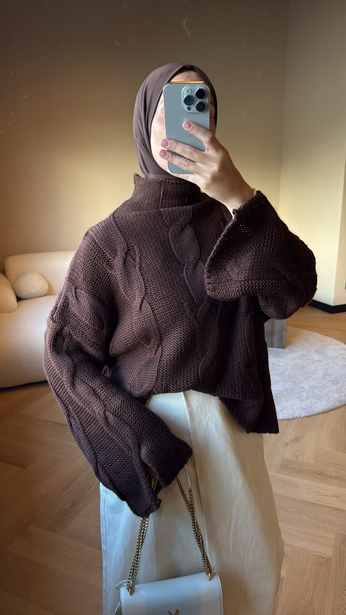 Knit Sweater - Brown