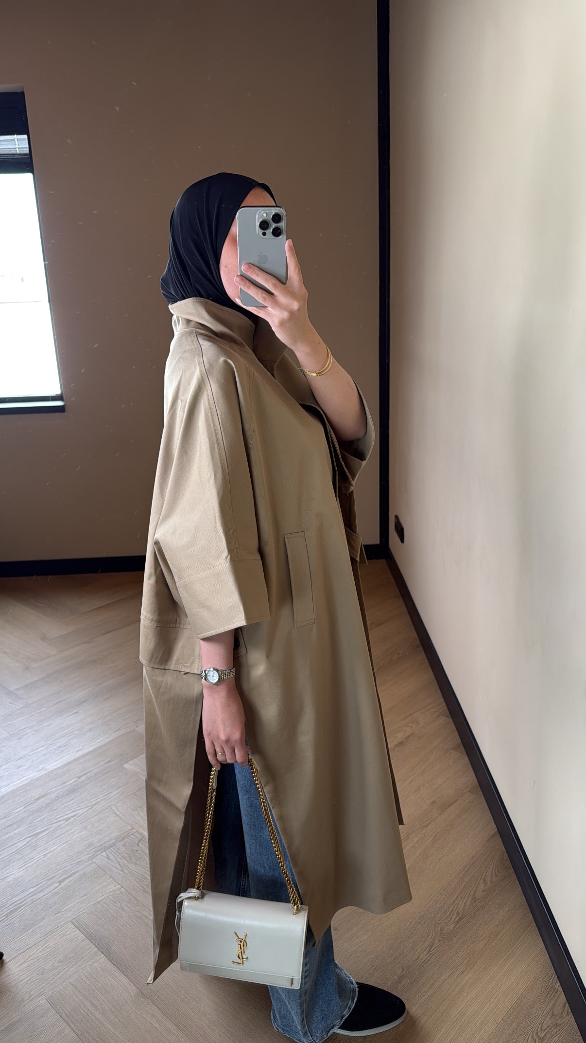 Premium Cape Trench Olivia - Camel