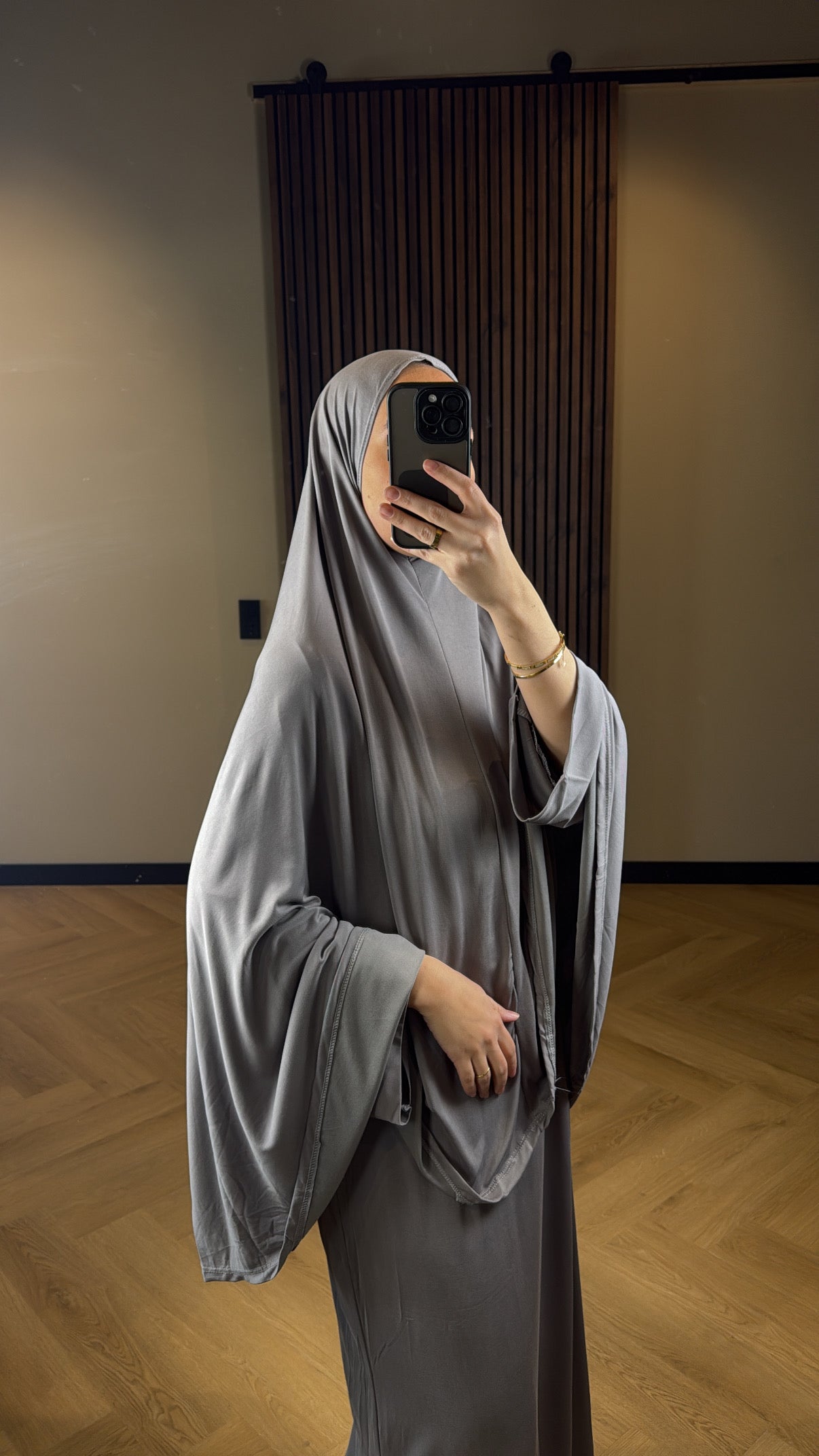 Jersey Khimar Set - Grey