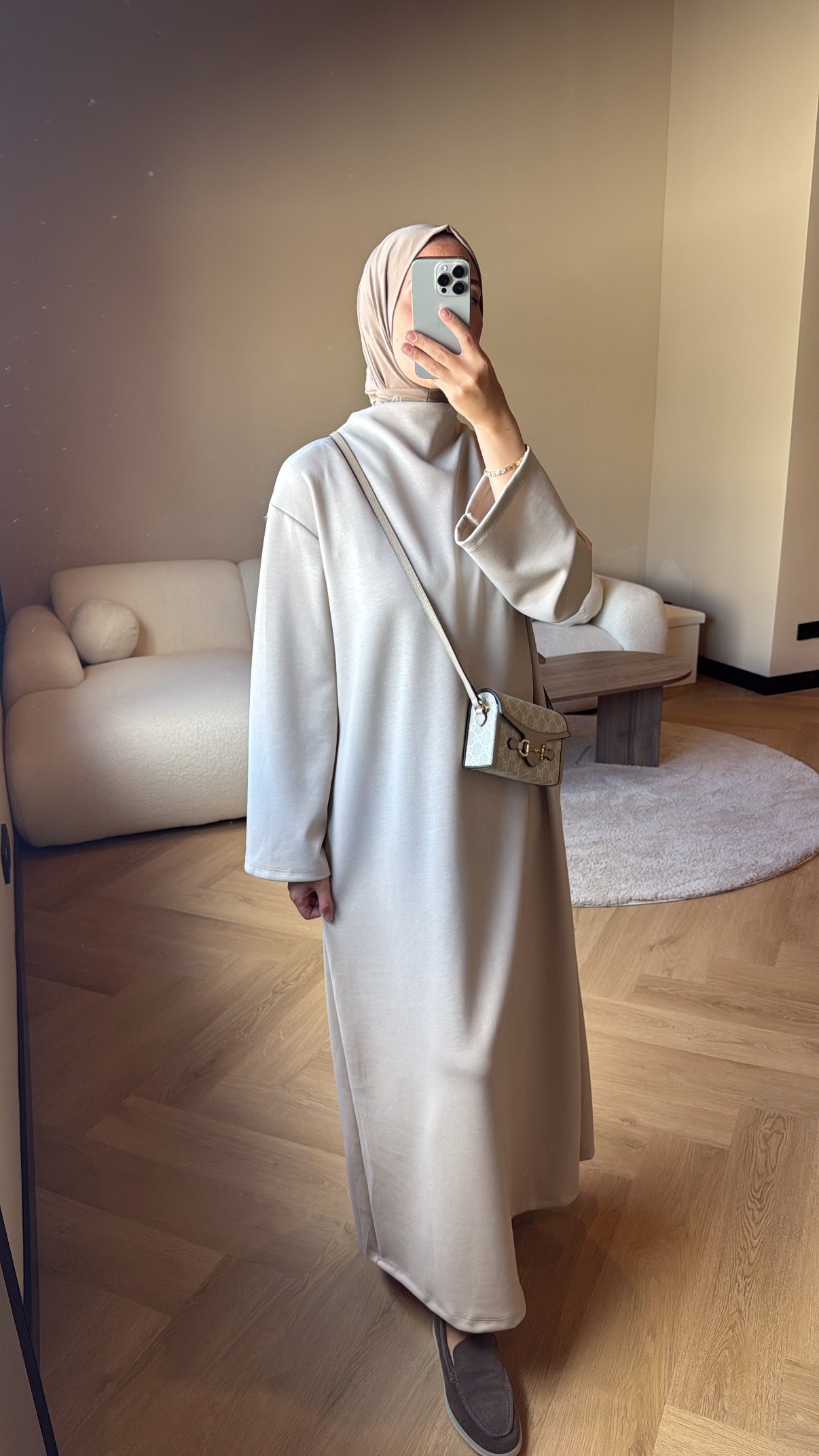 Comfy Jersey Dress - Creme