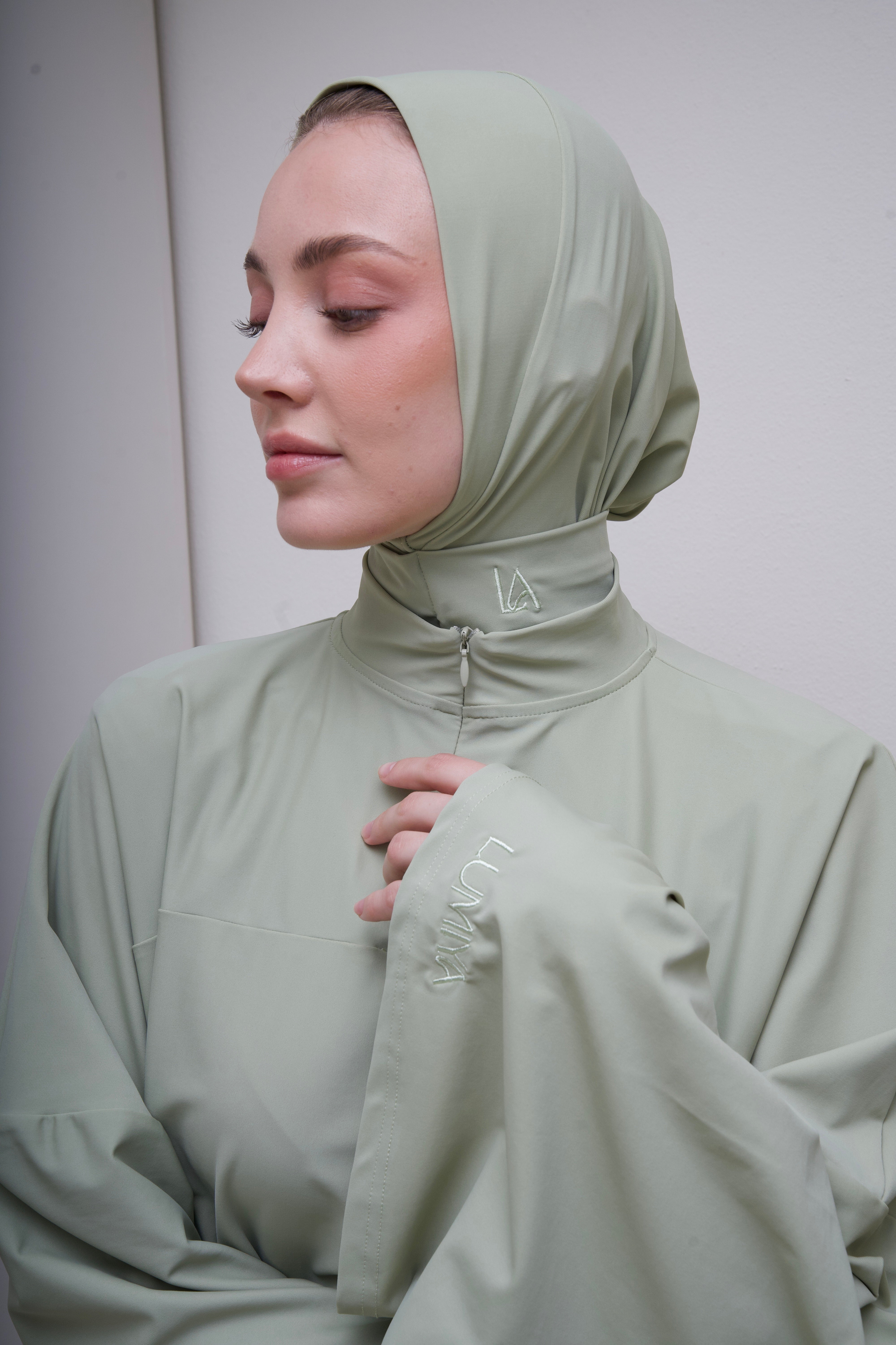 Oversized Zip Burkini Long - Green