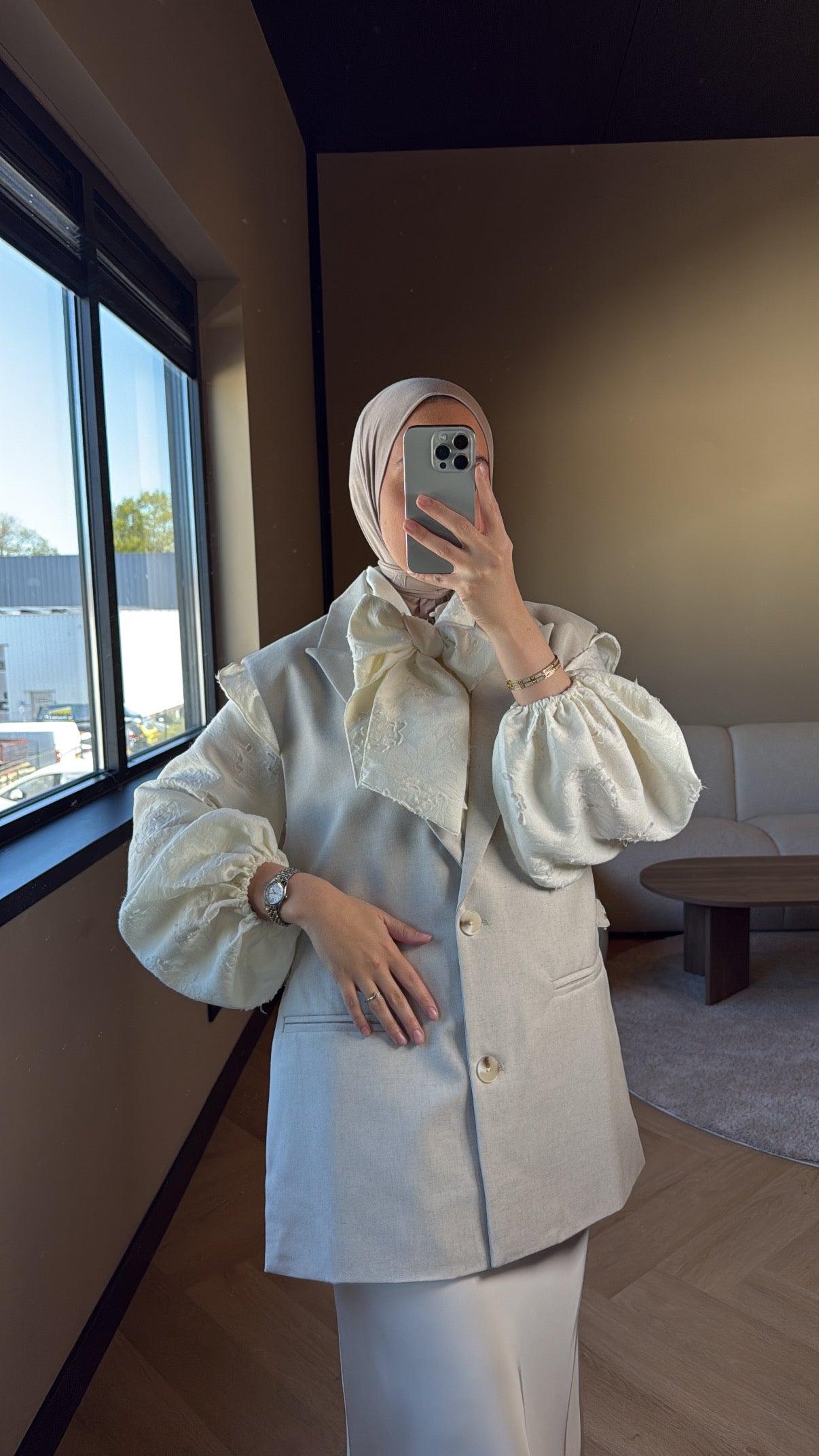 Oversized Gilet Mira - Creme