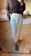 Denim Wrap Skirt - Beige
