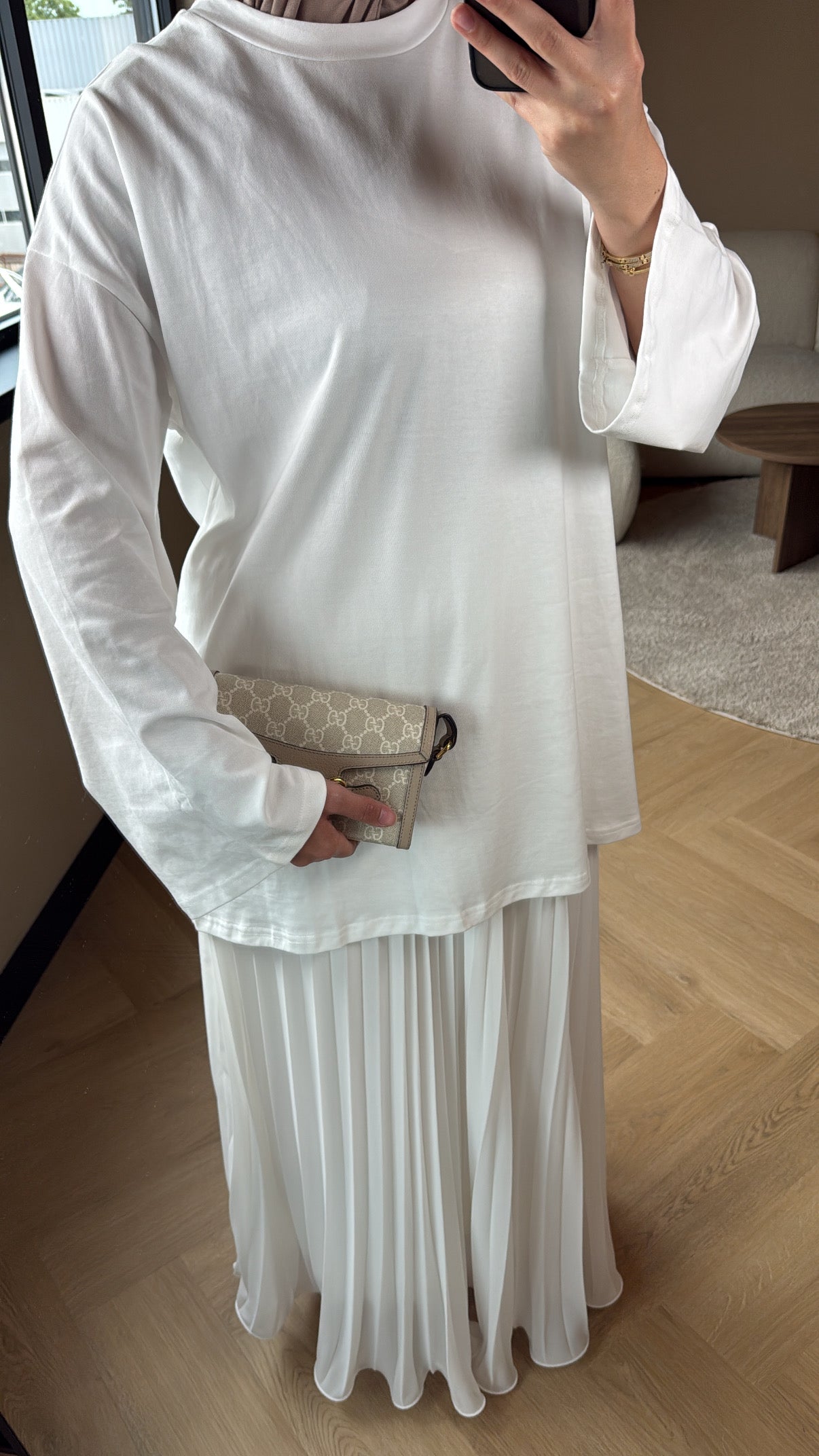 Plisse Skirt - White