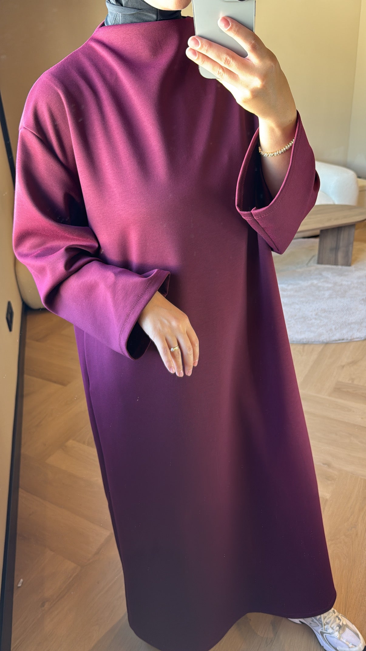 Comfy Jersey Dress - Burgundy