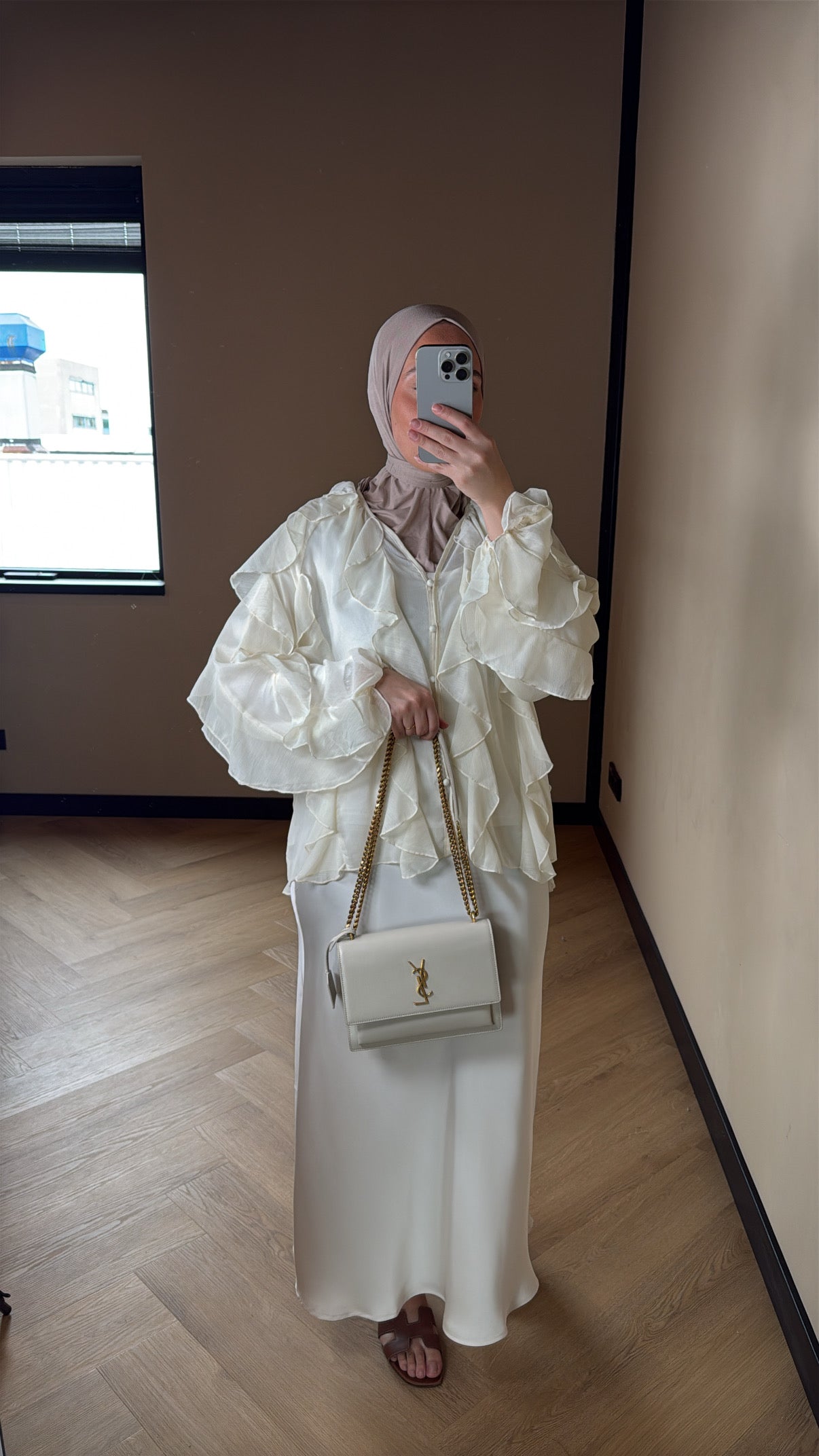 Satin Skirt - Creme