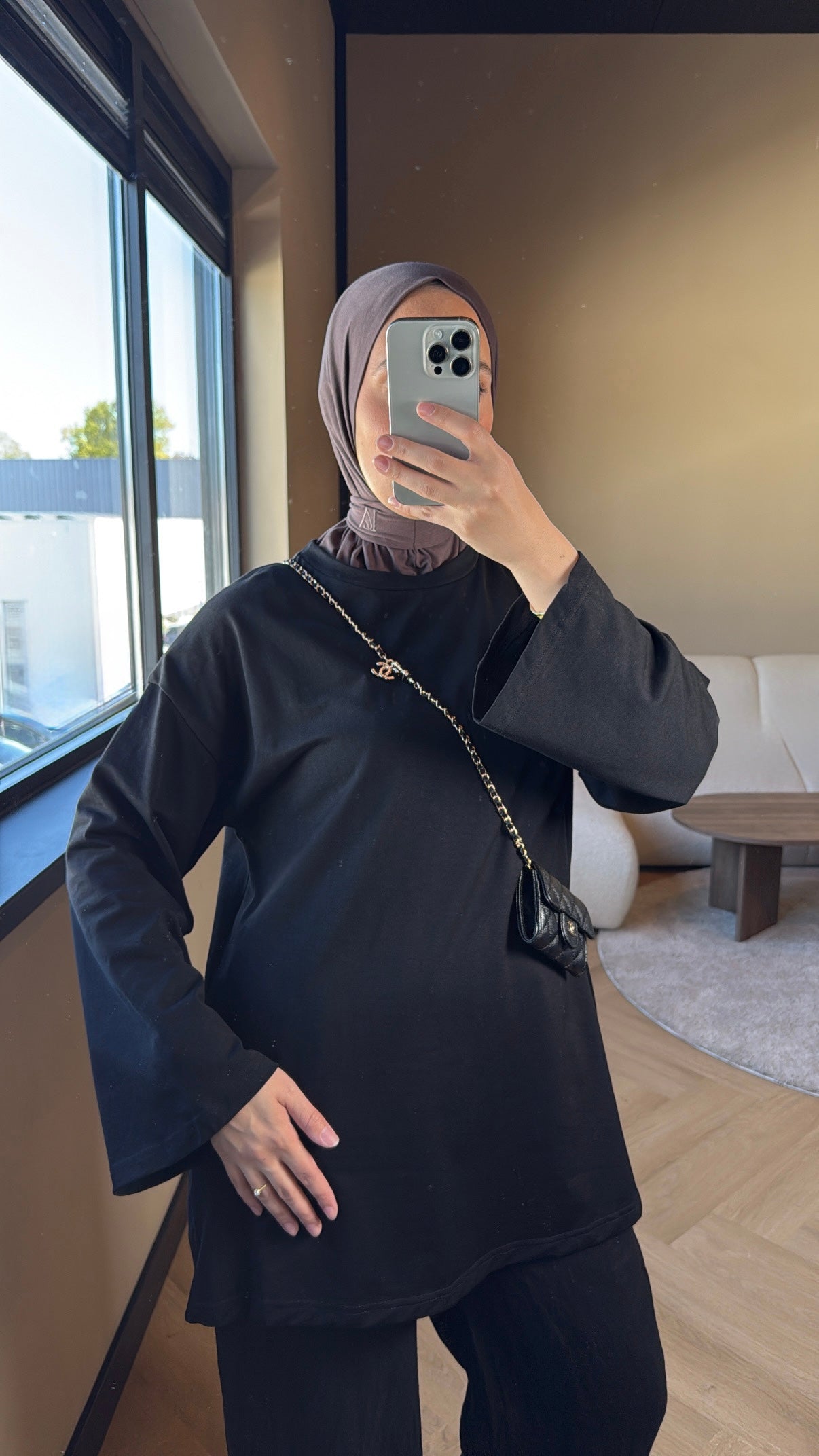 Oversized Cotton Top - Black