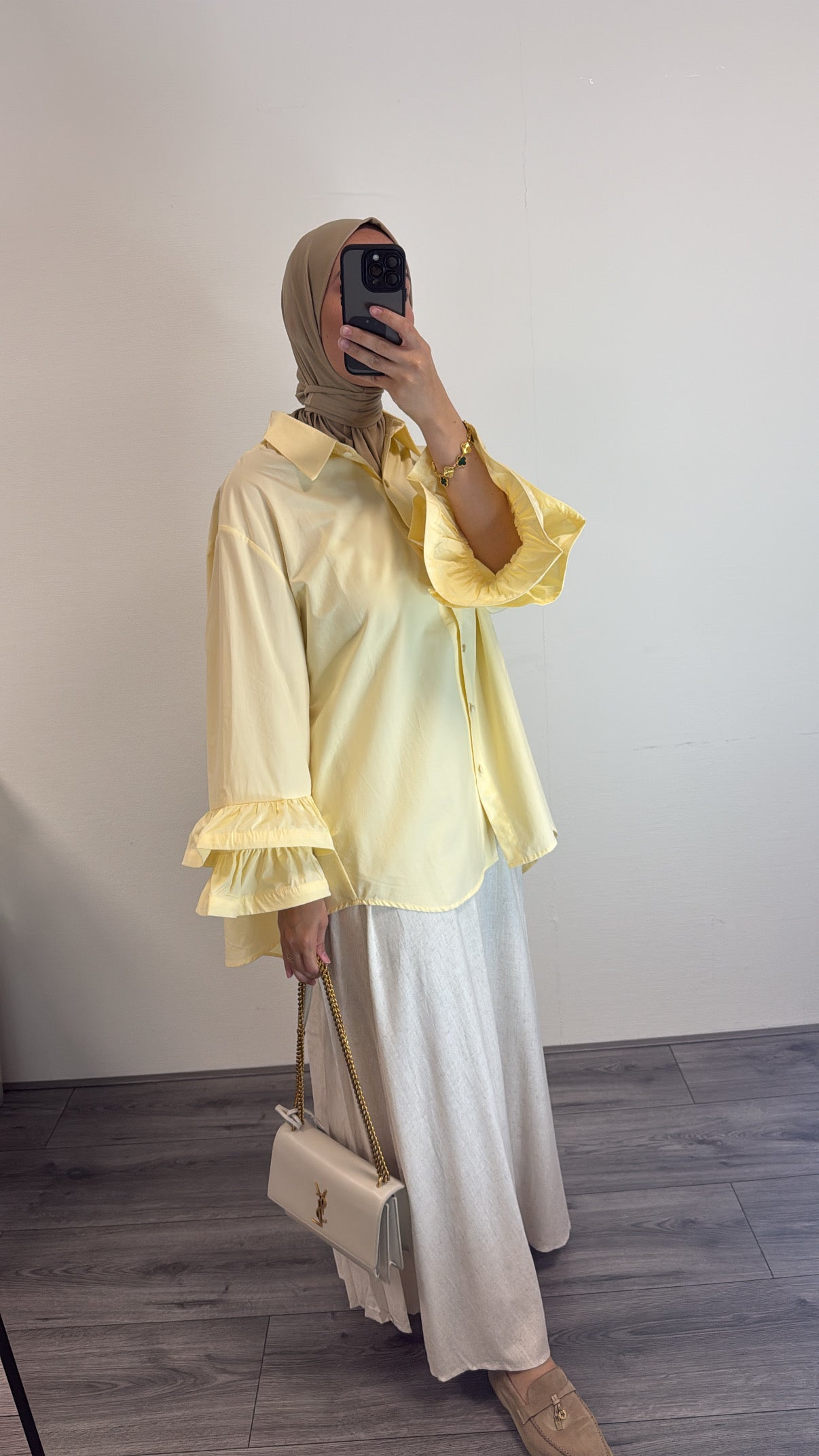 Linen Skirt - Beige