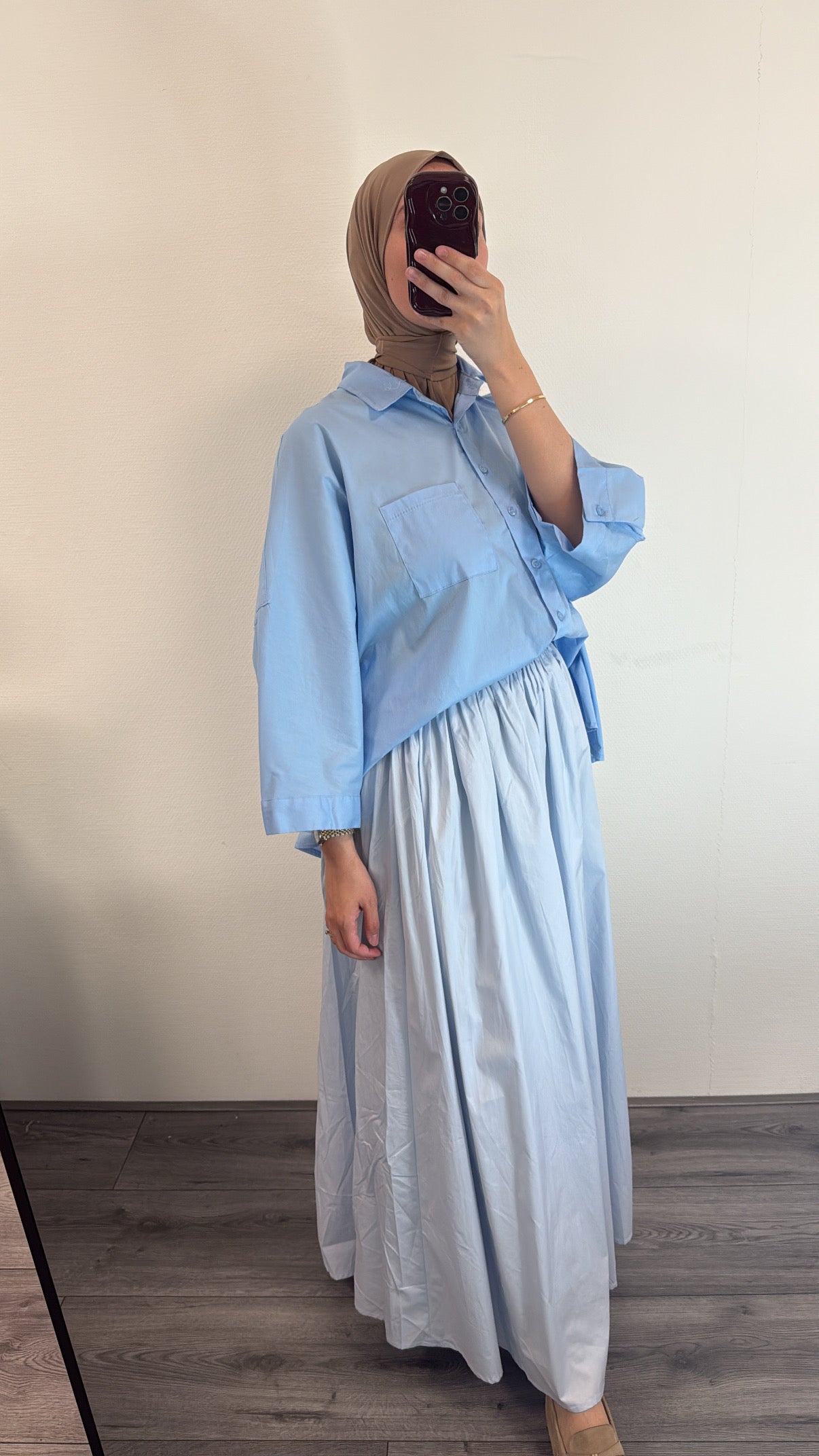 Cotton Skirt - Blue