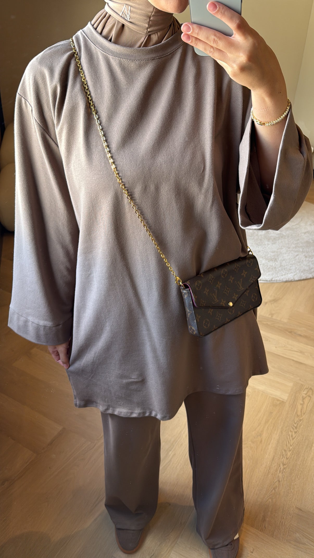 Two Piece Set Eva - Taupe (LONG)