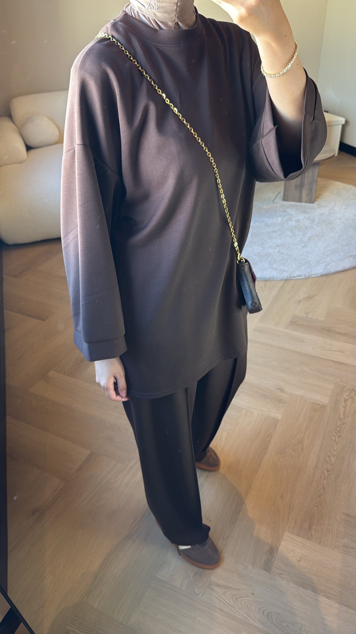 Two Piece Set Noor - Brown (SHORT)