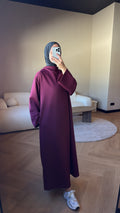 Comfy Jersey Dress - Burgundy