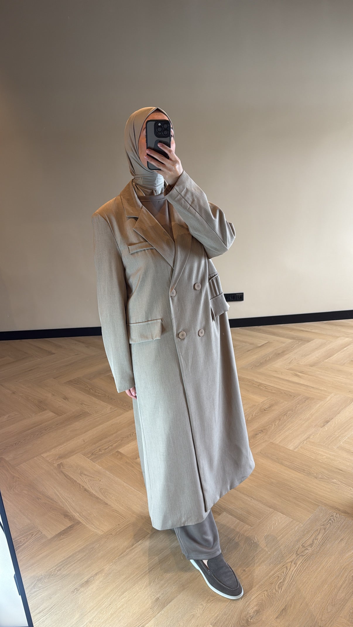 Long Blazer Sara - Taupe