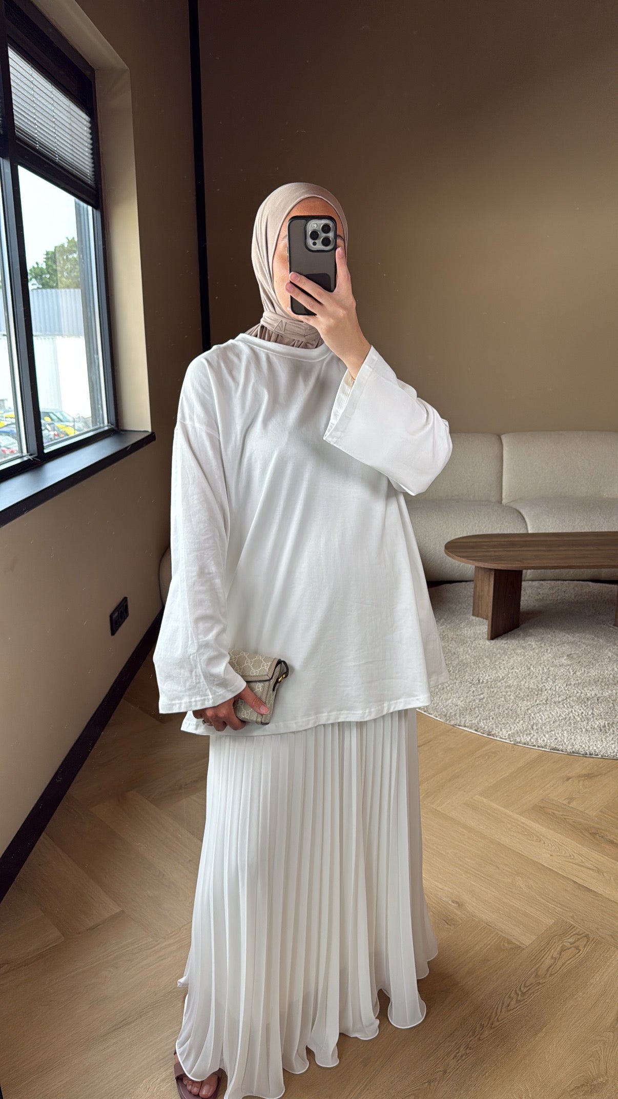 Plisse Skirt - White