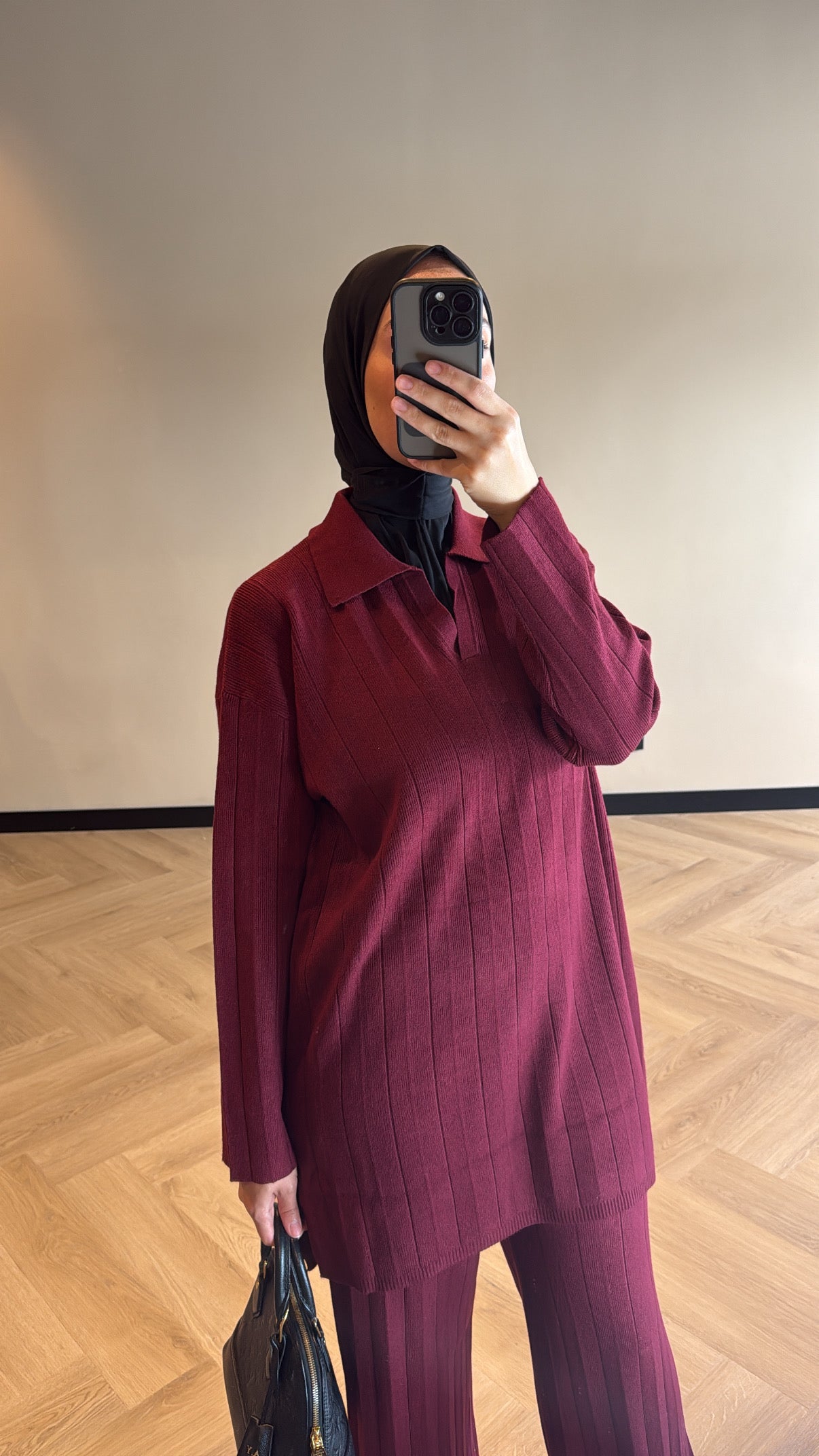 Two Piece Set Jade - Burgundy