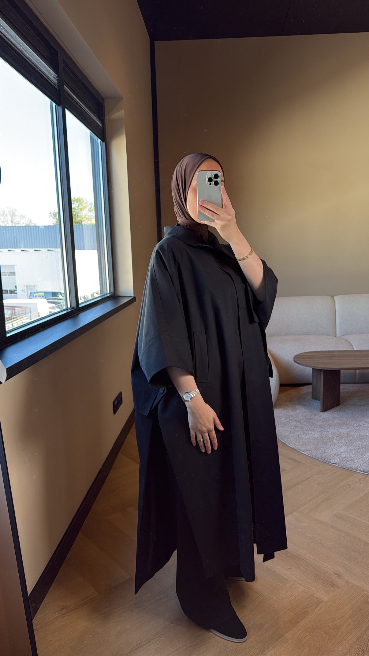 Premium Cape Trench Olivia -  Black