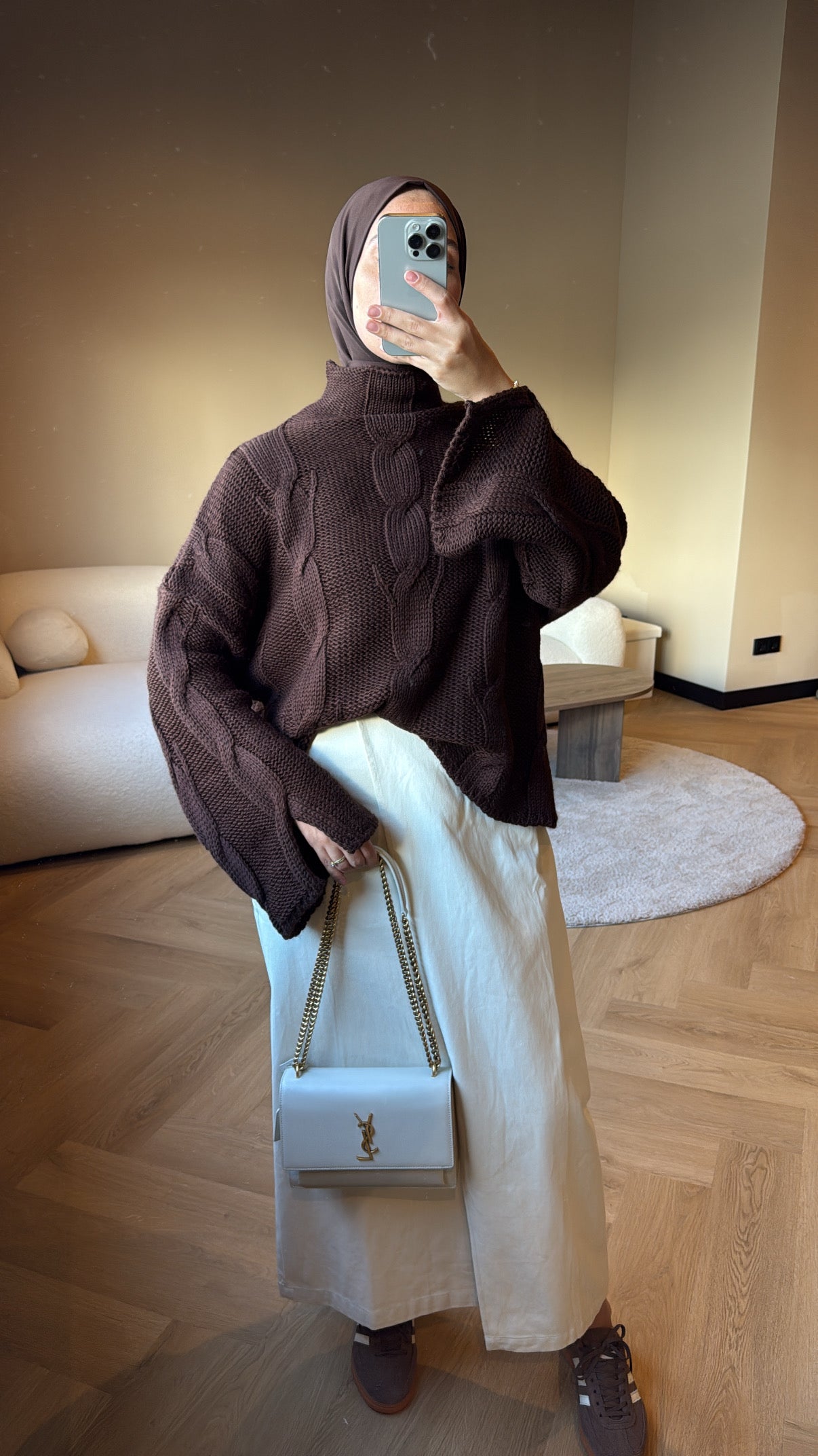 Knit Sweater - Brown