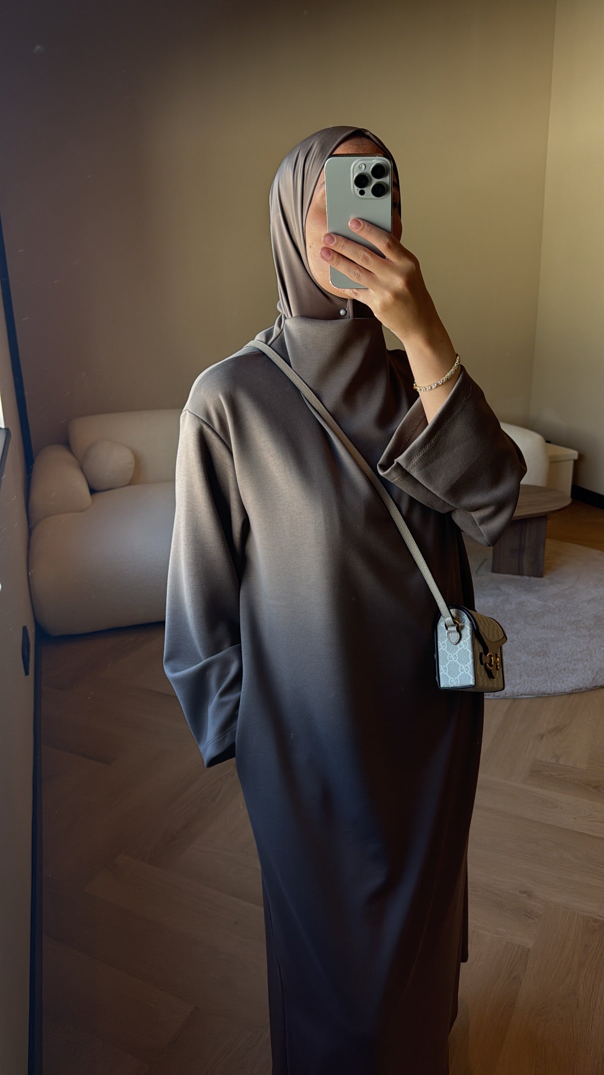 Comfy Jersey Dress - Taupe