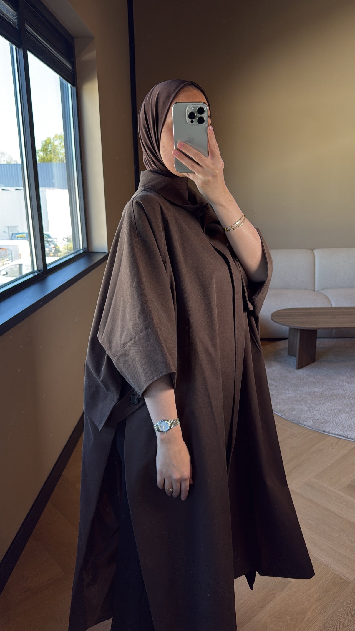 Premium Cape Trench Olivia -  Brown