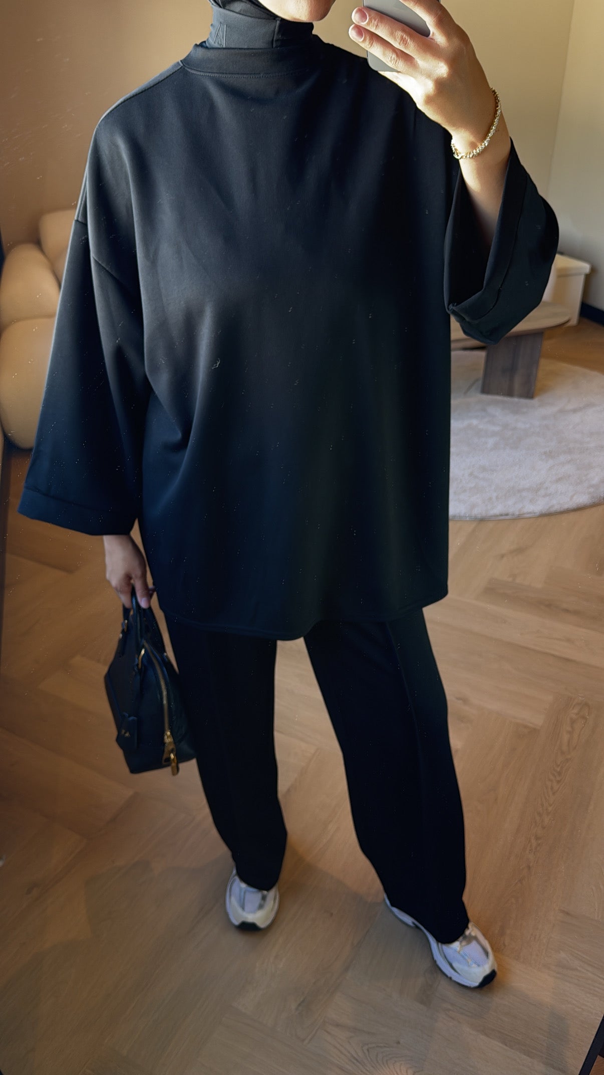Two Piece Set Noor - Black (SHORT)