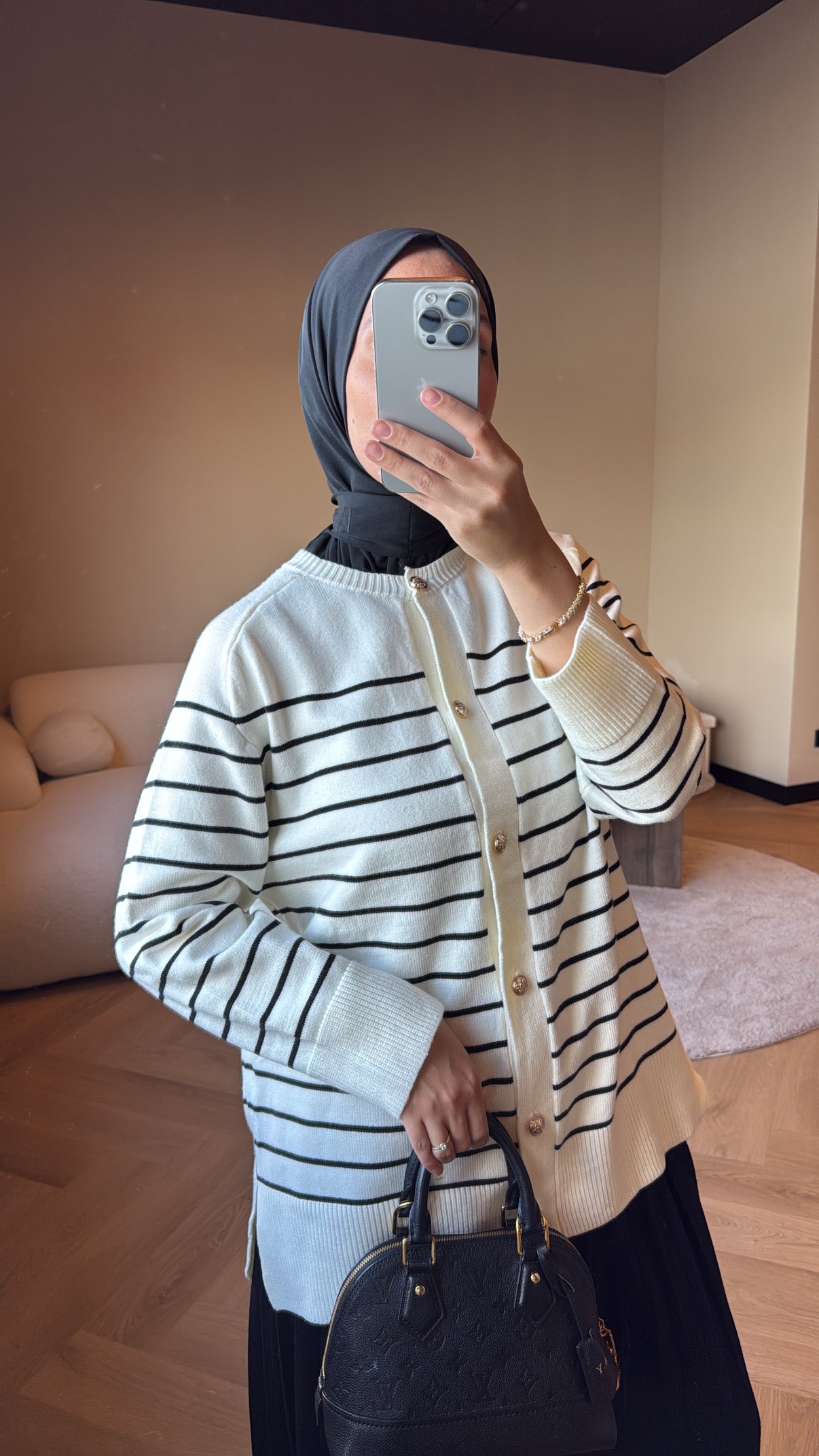 Striped Vest - White