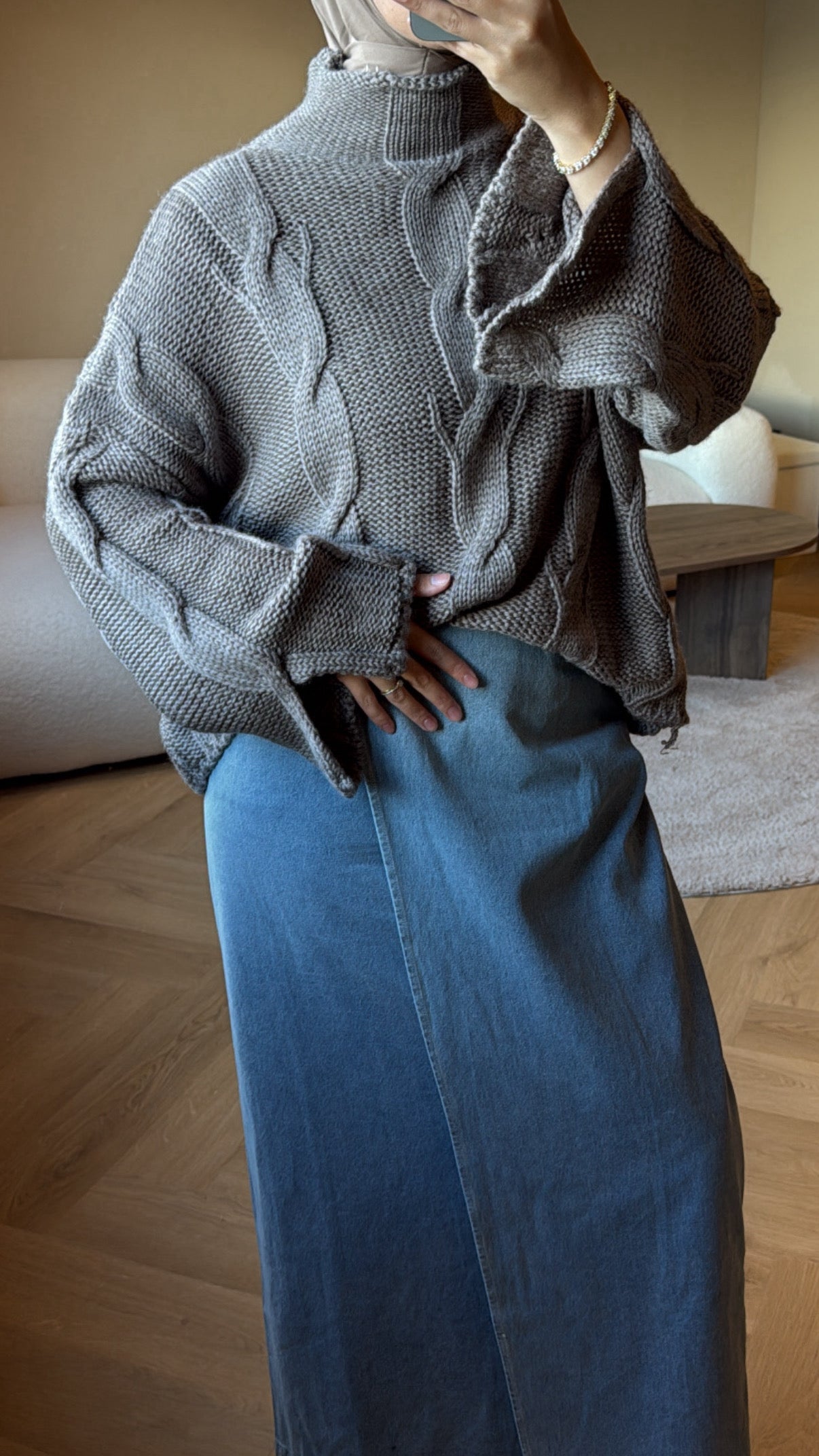 Denim Wrap Skirt