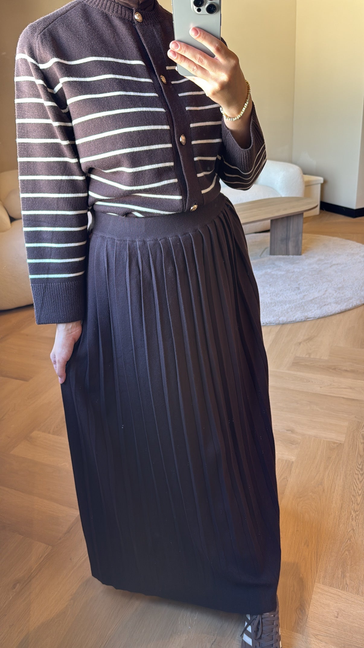 Winter Plisse skirt - Brown