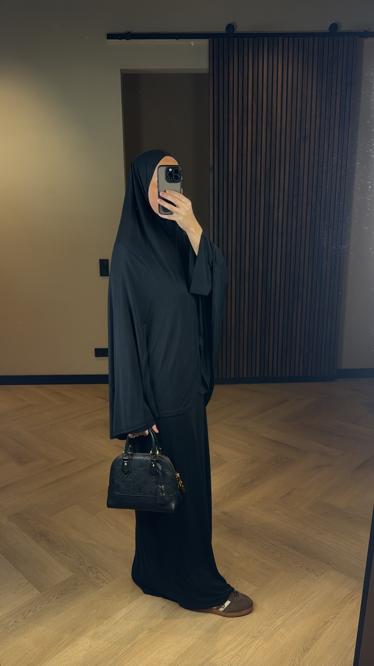 Jersey Khimar Set - Black