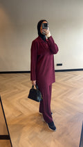 Two Piece Set Jade - Burgundy
