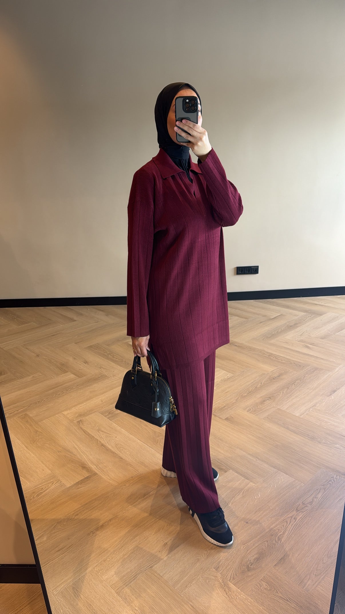 Two Piece Set Jade - Burgundy