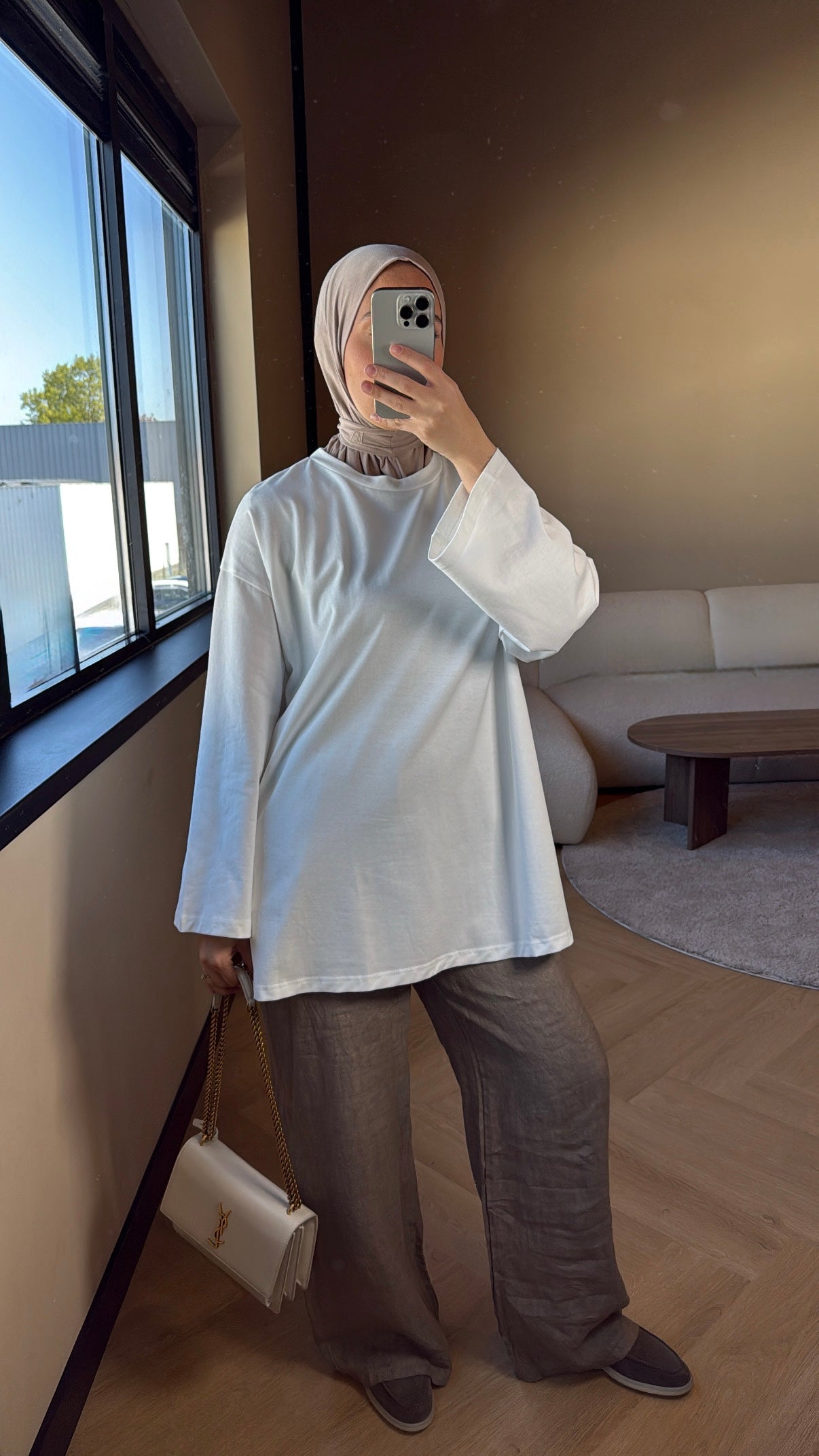 Oversized Cotton Top - White