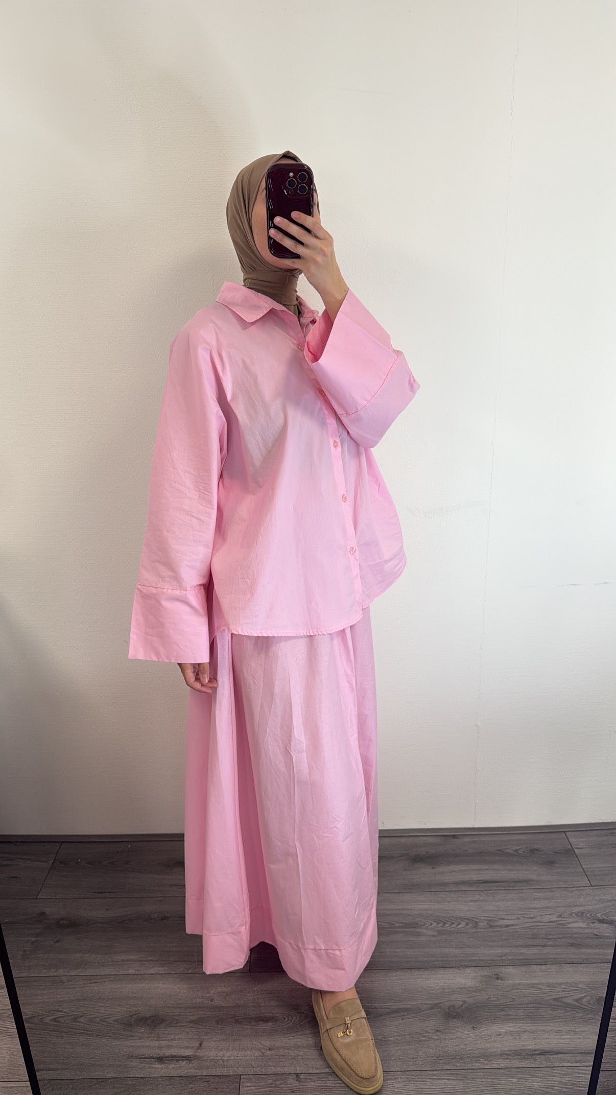 Cotton Skirt Set Amber - Pink