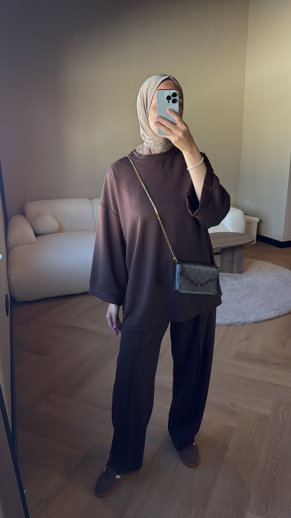 Two Piece Set Noor - Brown (SHORT)