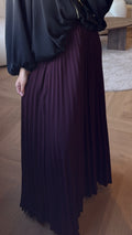 Plisse Skirt - Burgundy
