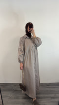 Cotton Blouse Dress Mia - Taupe