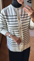 Striped Vest - White