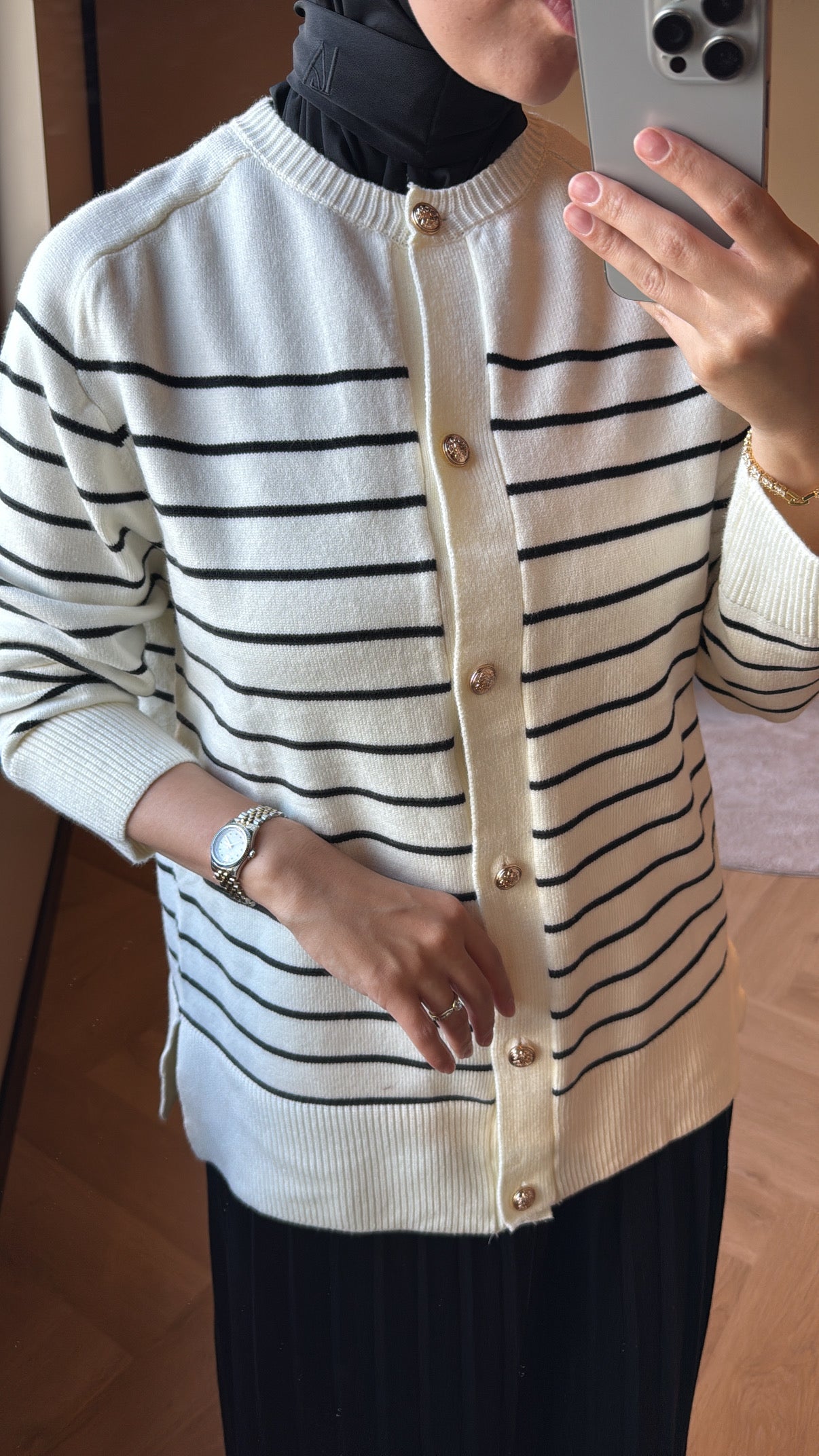 Striped Vest - White