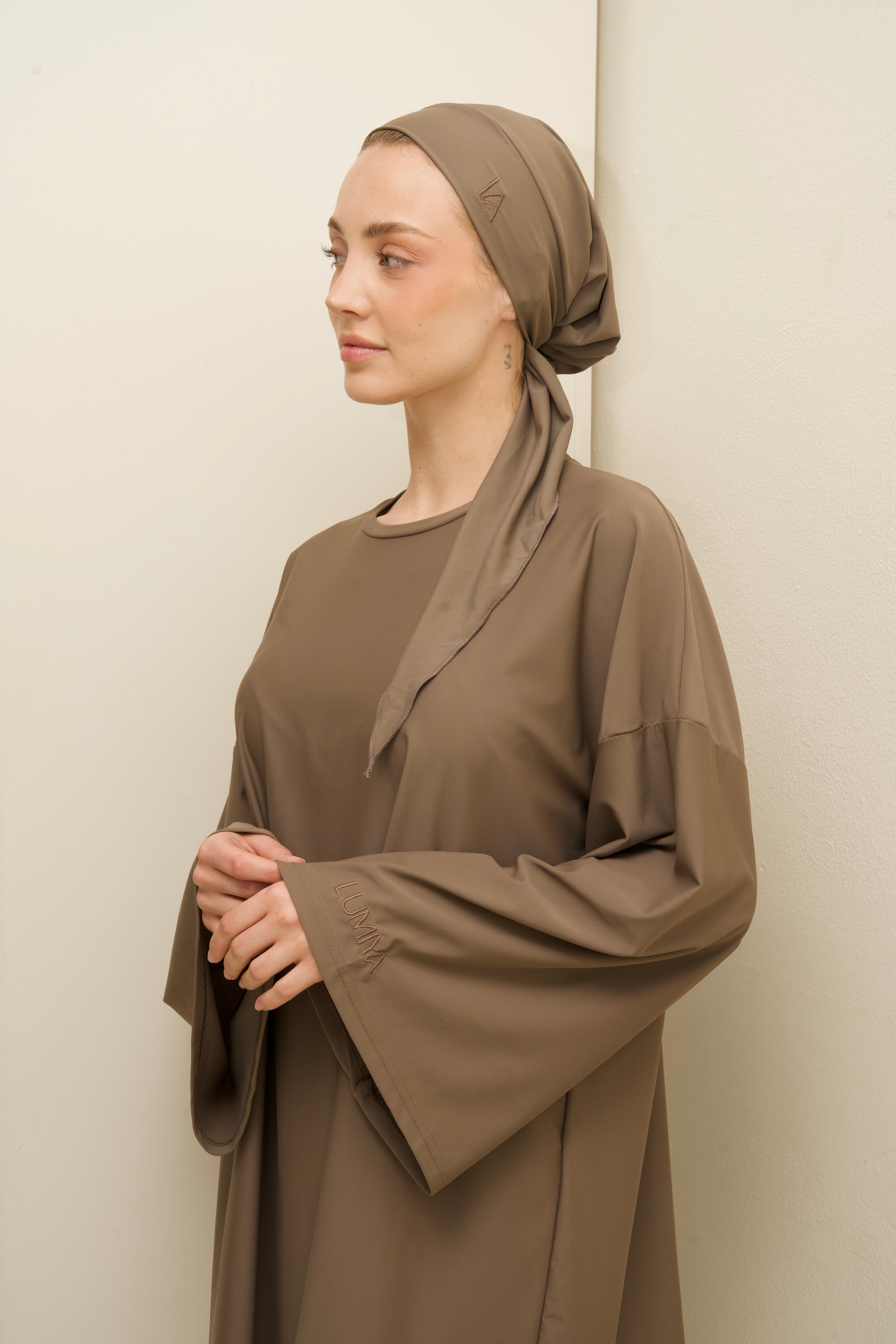 Oversized Burkini Short - Taupe